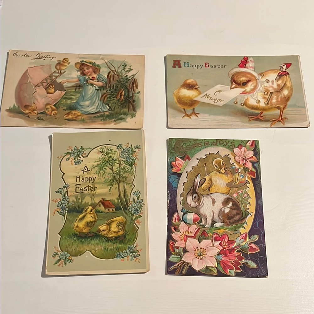 Vintage Easter postcards Set